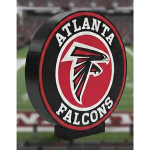Atlanta Falcons 3D LED Lightbox 9-inch Multicolored LED Sign with Remote